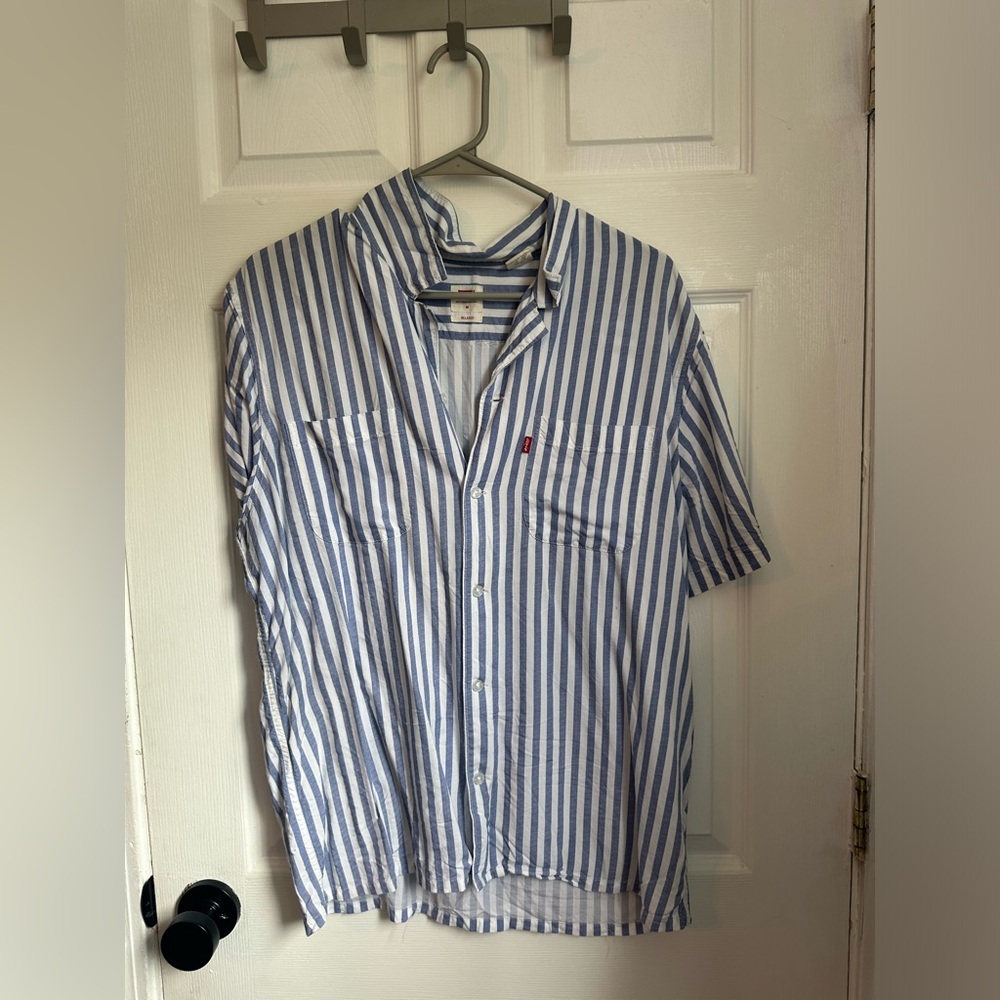 Men Relaxed Short Shirt stripe